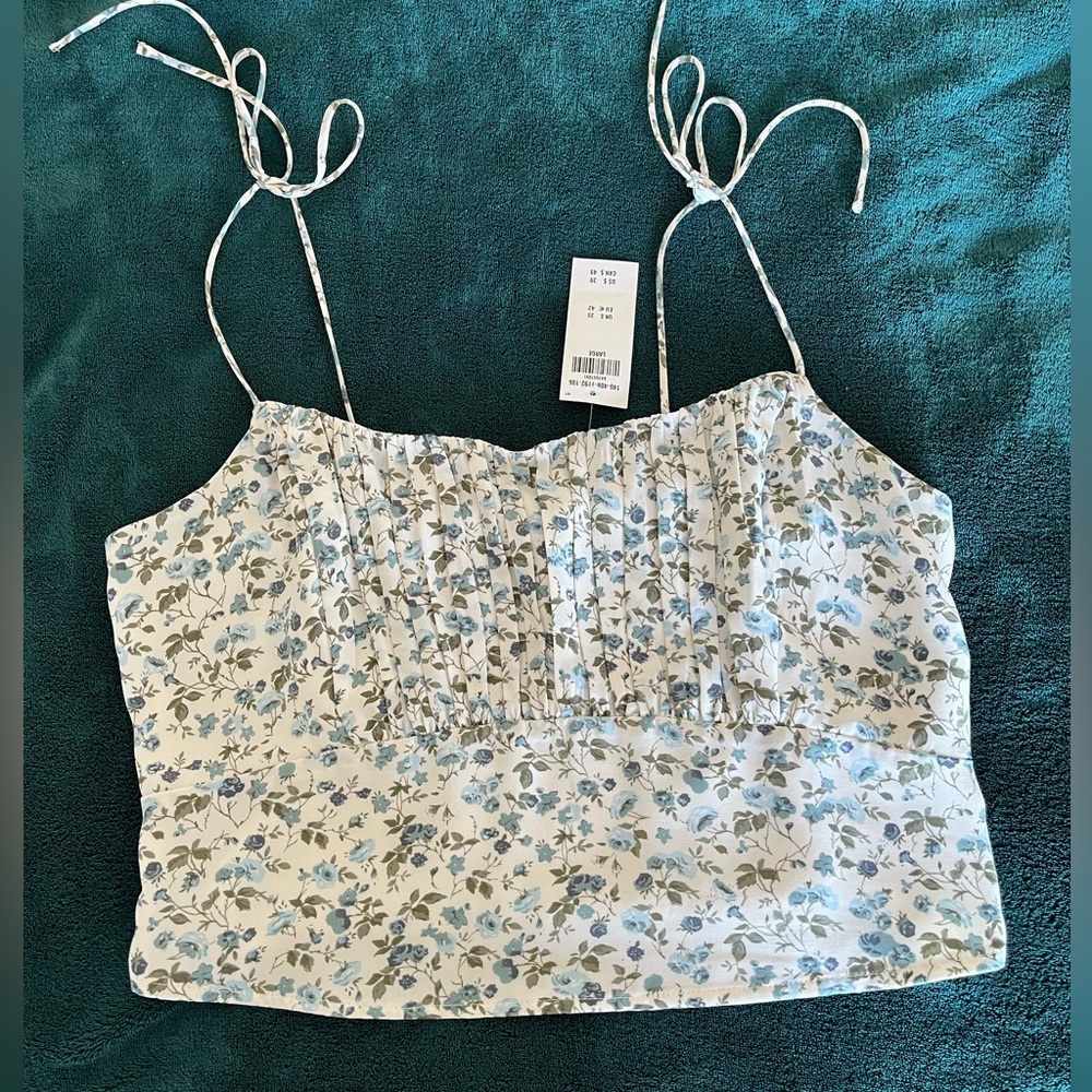 NEW Abercrombie Floral Bustier Crop Top